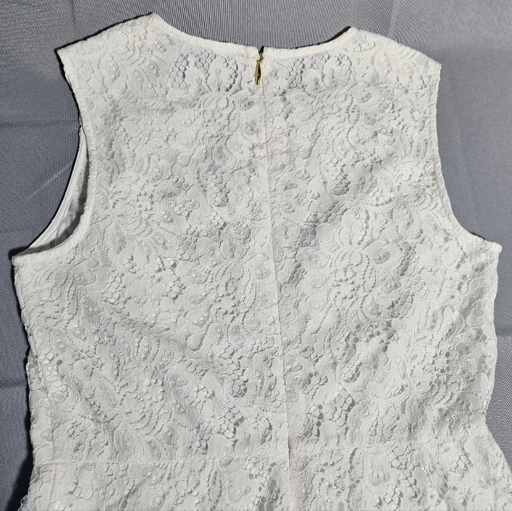 Draper James Lace Trim Sleeveless White Romantic Midi Sz 8 Wedding Boho NWT - Picture 7 of 9